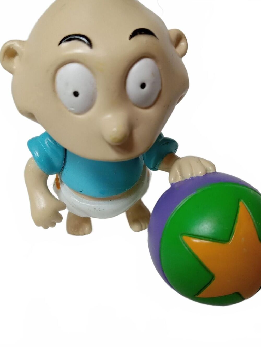 Vintage 1997 Viacom Rugrats Baby Tommy Pickles Dribbling Ball 2.5" PVC Figure